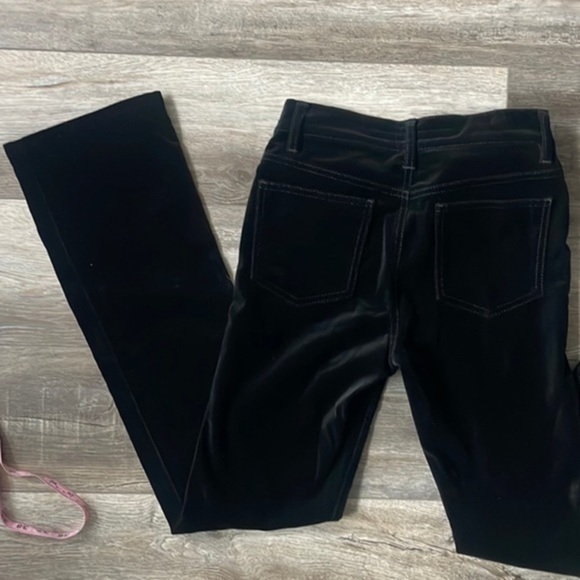 ESCADA sport pants black faux velvet size 34 or 4 or XS black trousers